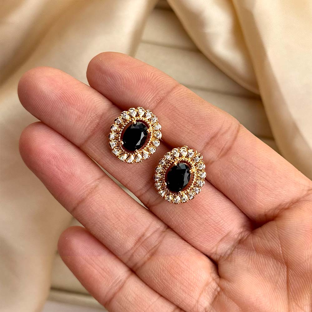 Zoey Studs (Golden Black)