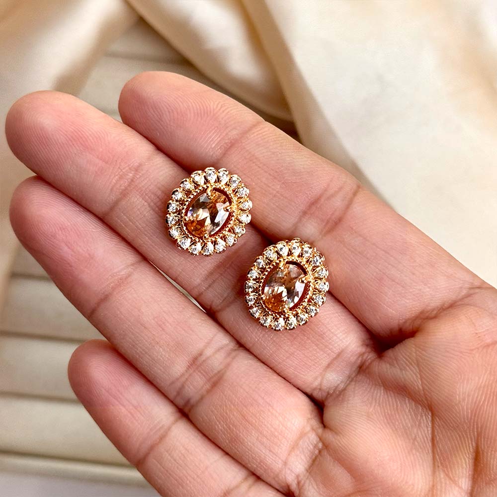 Zoey Studs (Golden Champagne)