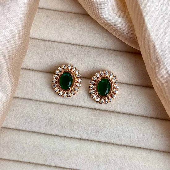 Zoey Studs (Golden Green)