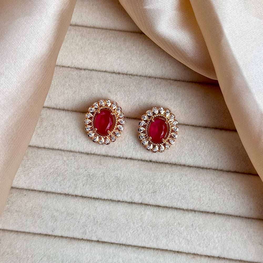 Zoey Studs (Golden Red)