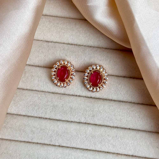 Zoey Studs (Golden Red)