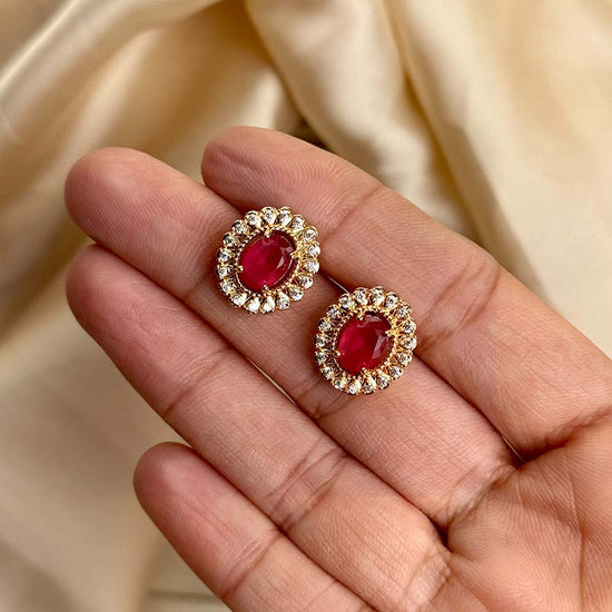 Zoey Studs (Golden Red)