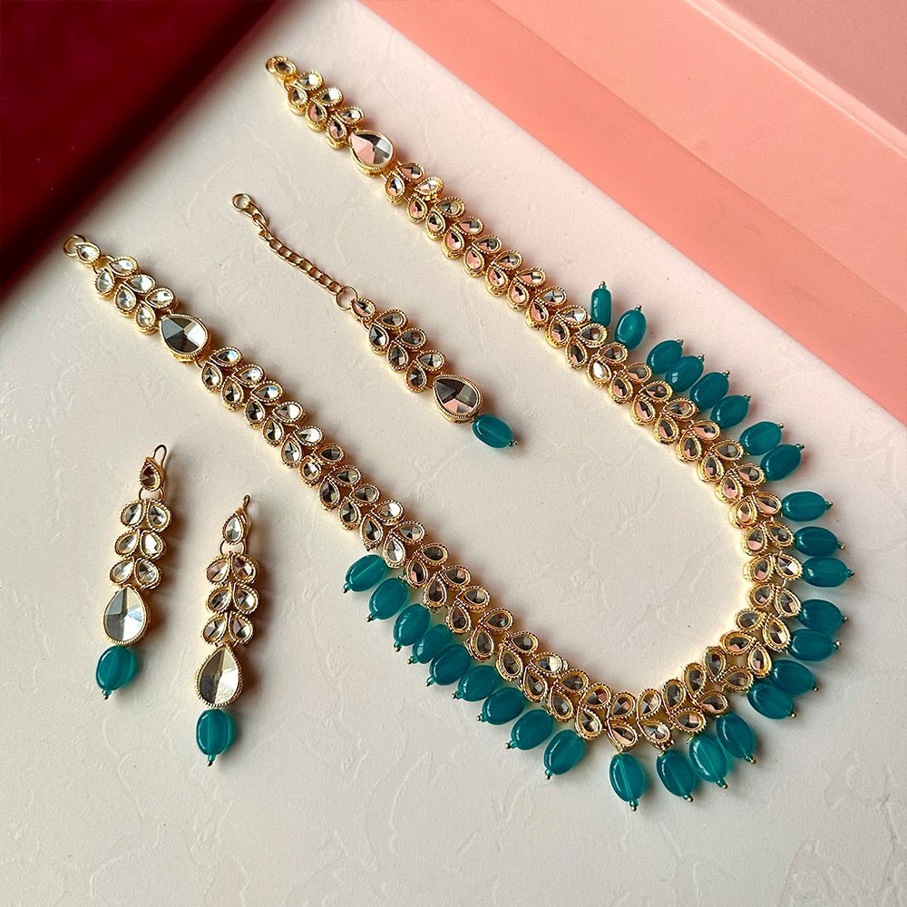 Imaan Maala Set (Teal Blue) - Alita Accessories