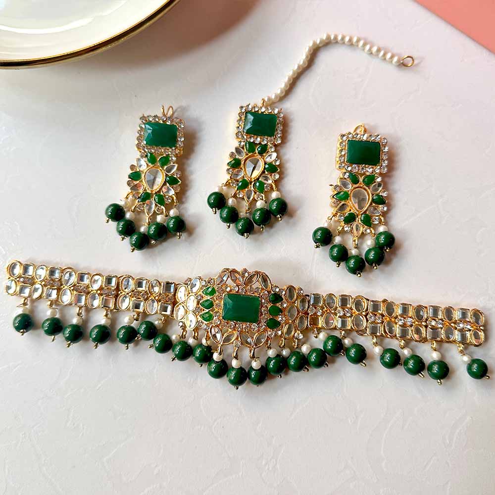 Load image into Gallery viewer, Maheen Set (Green) - Alita Accessories
