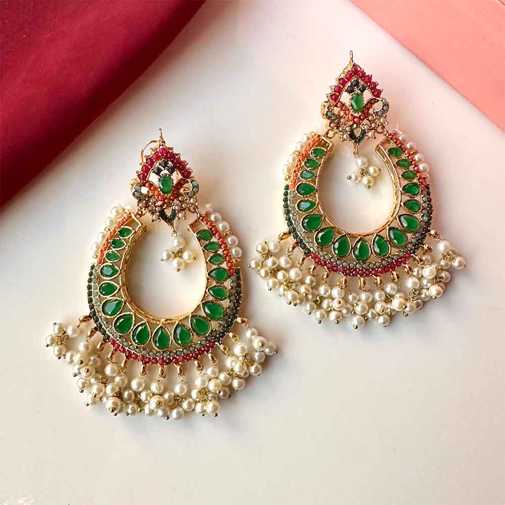 Naina Earrings (Emerald) - Alita Accessories