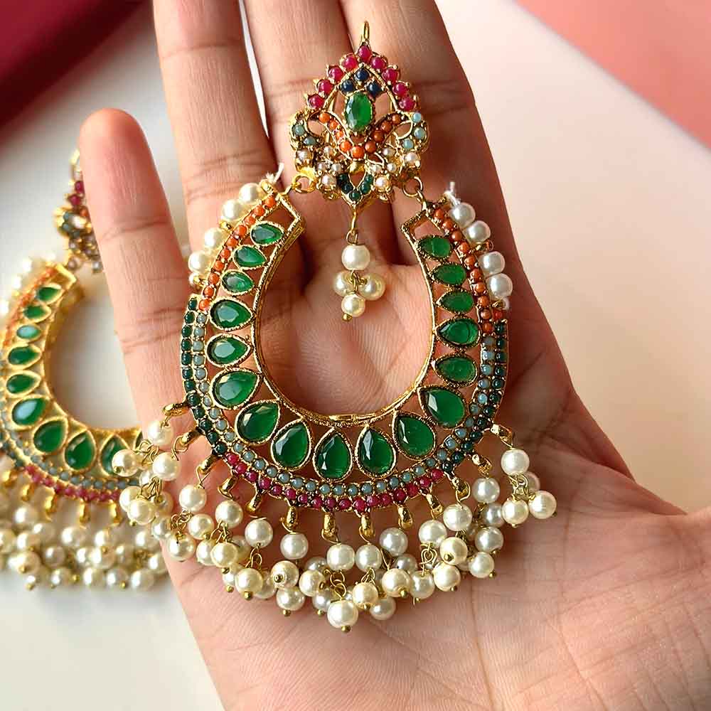 Naina Earrings (Emerald) - Alita Accessories