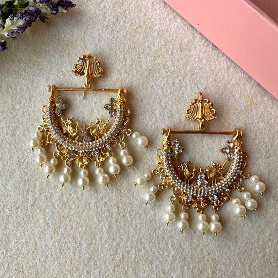 Peacock Earrings (Golden) - Alita Accessories