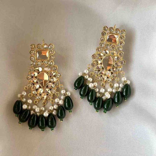 Load image into Gallery viewer, Taabya Earrings (Green) - Alita Accessories
